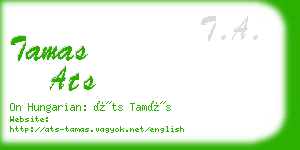 tamas ats business card